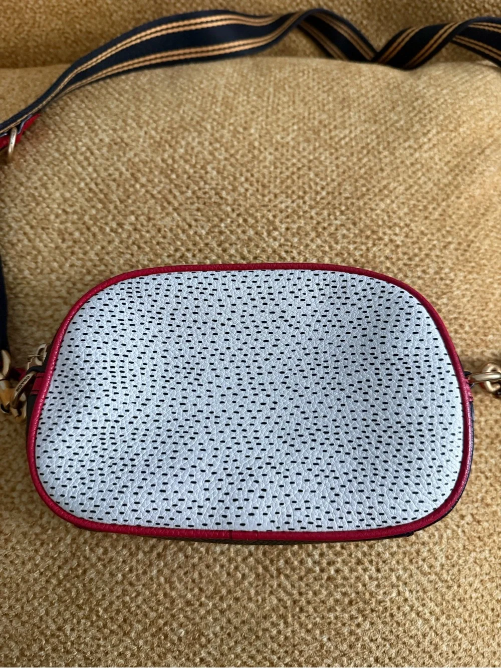Coach Black & White Mickey Mouse Crossbody with Red Trim
